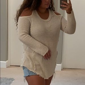 Free People Shoulder Cut-out sweater